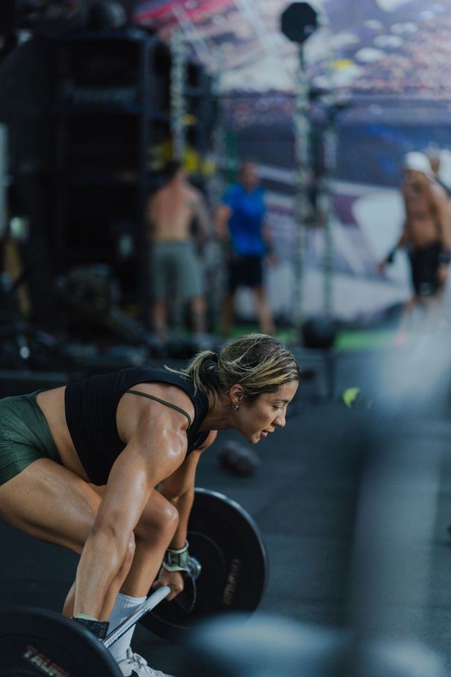 Woman exercising during a fitness session