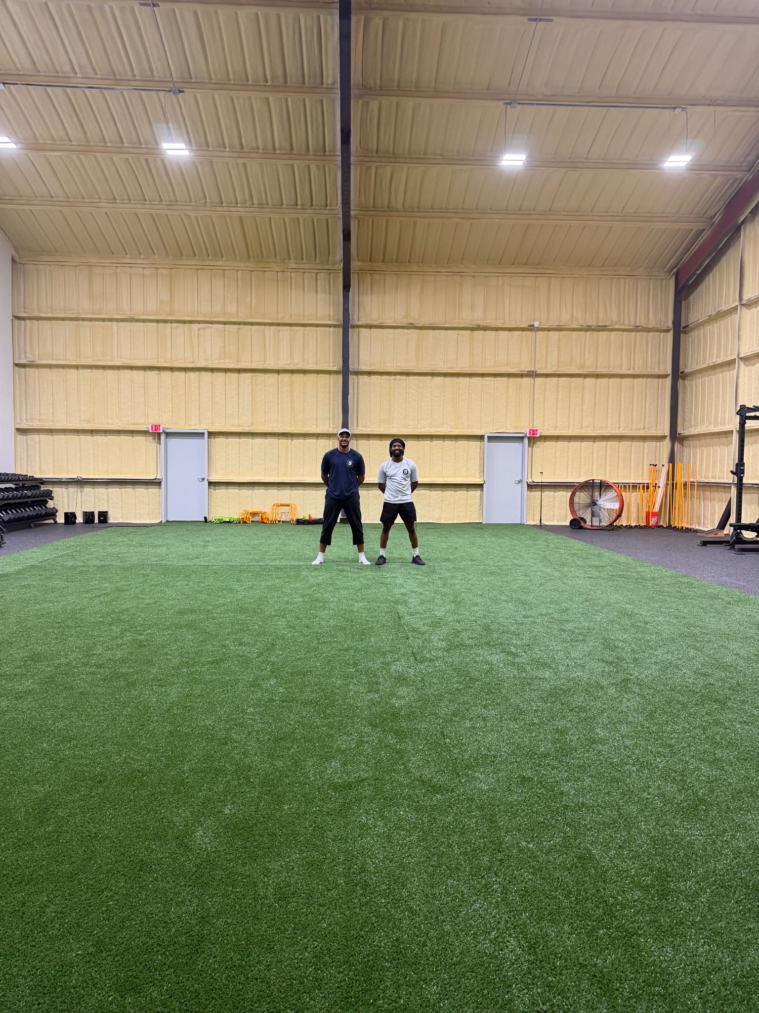 Marcell Ateman and Toby Amadi at The Circle Performance facility in Wylie