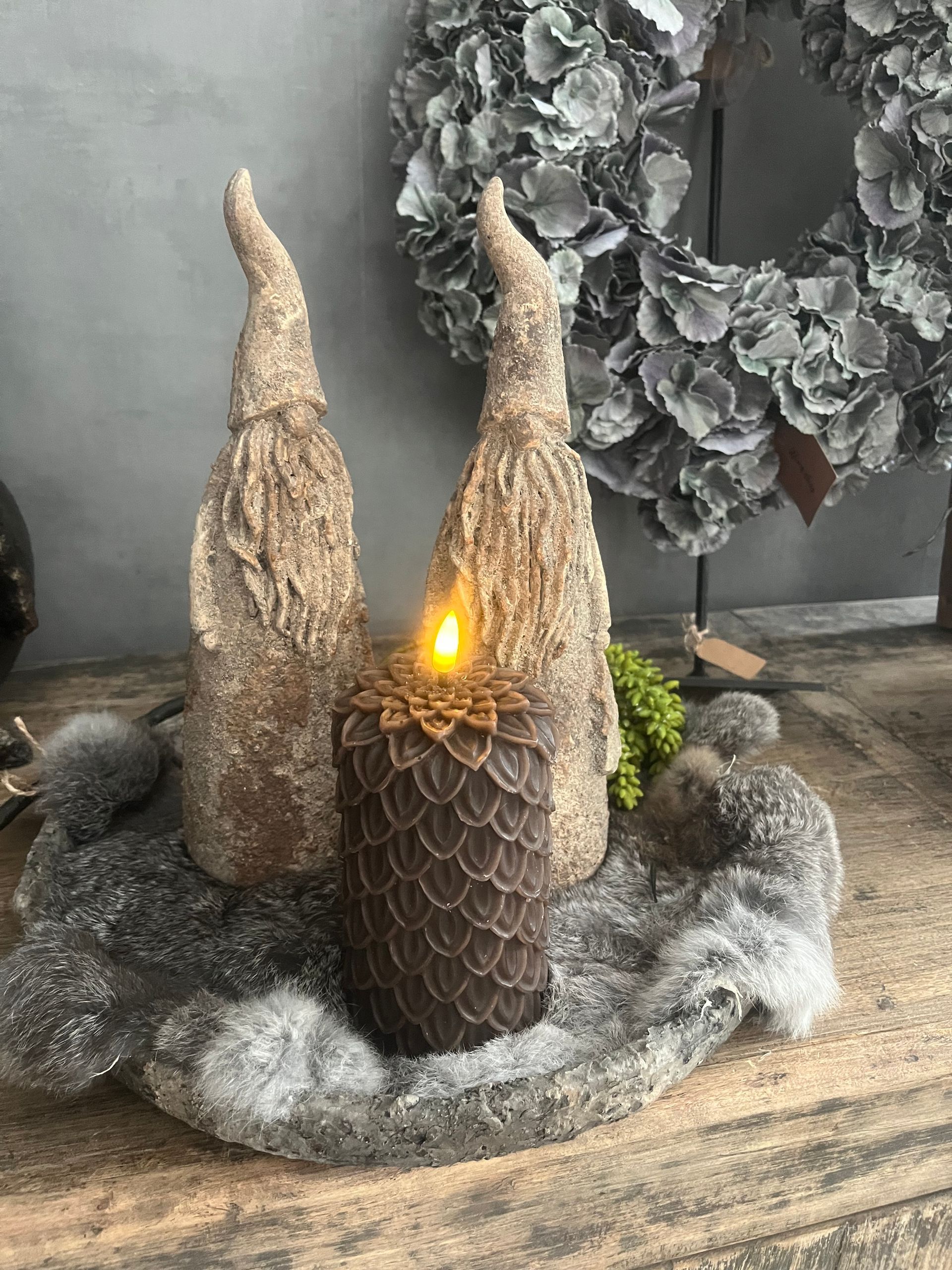 Led kaars 'Pinecone' Candle S