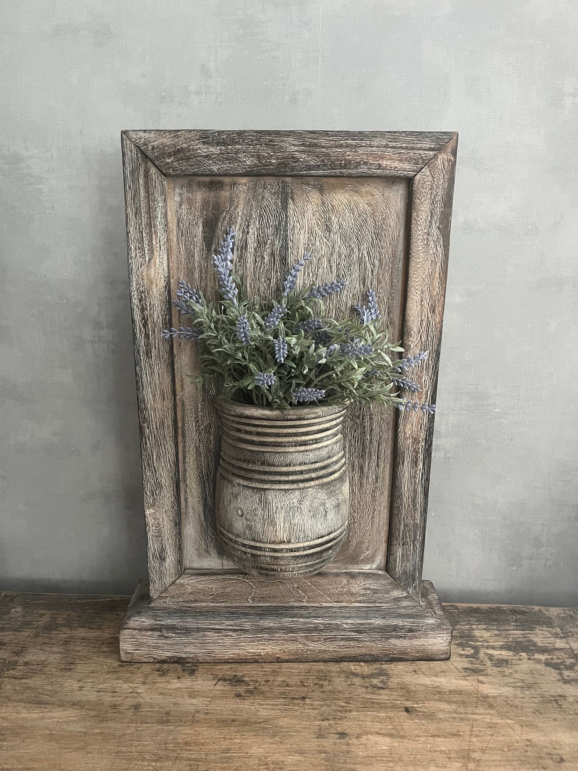 Houten paneel op voet (pot)