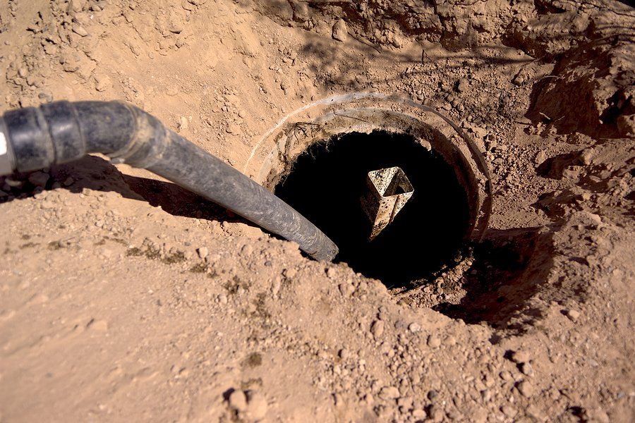 septic pipe connected in the tank