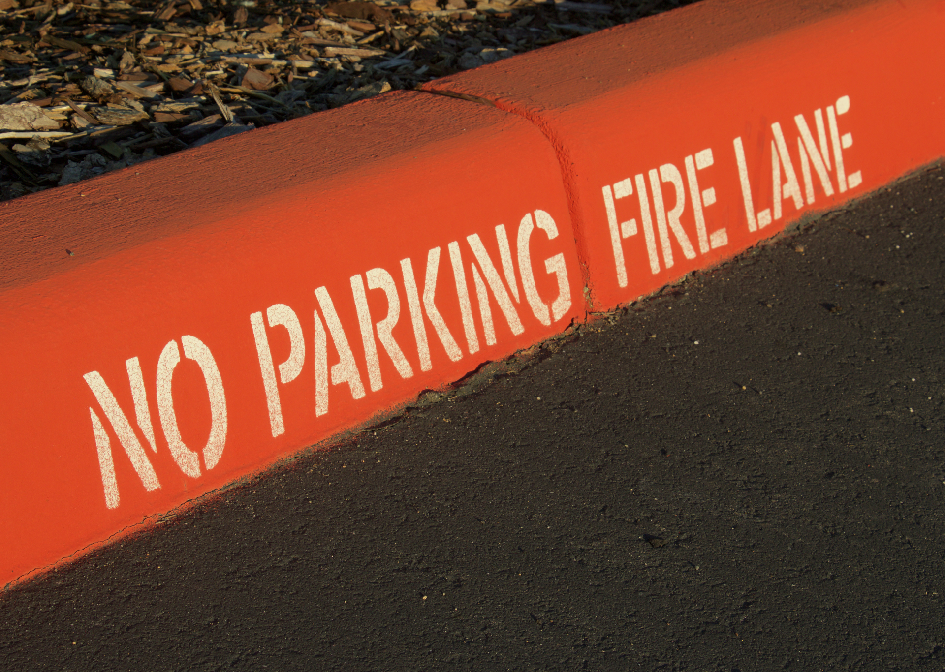 Red curb with