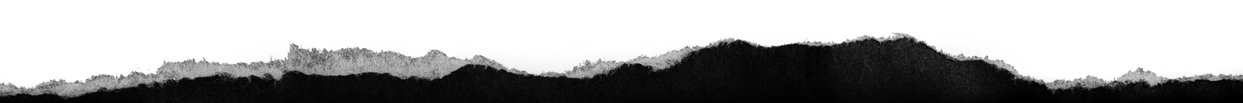 A black and white image of a mountain range on a white background.
