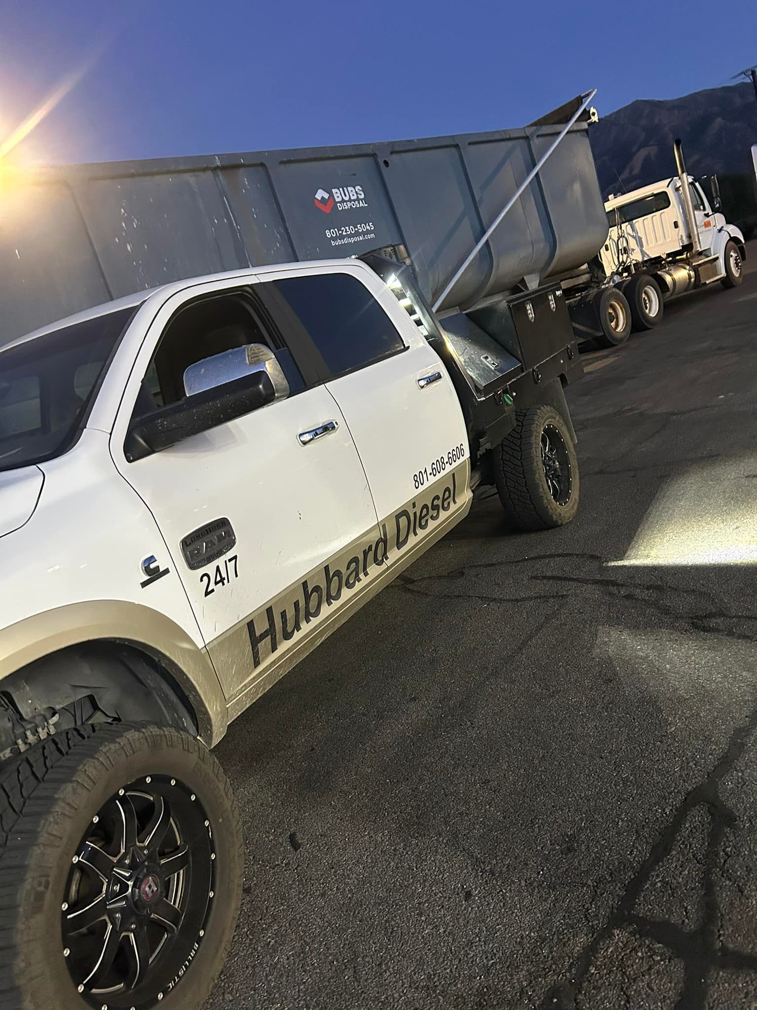 White truck with 