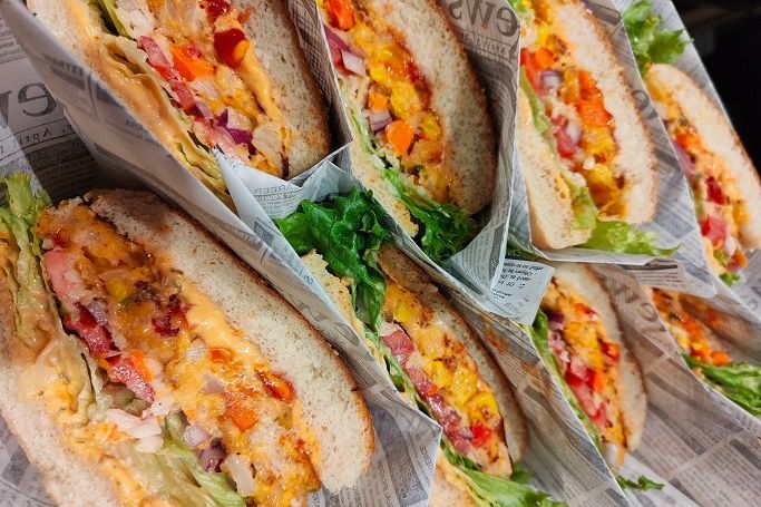 Veggie Burher mit Coleslaw