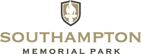 Southampton Memorial Park logo with shield emblem in gold and white