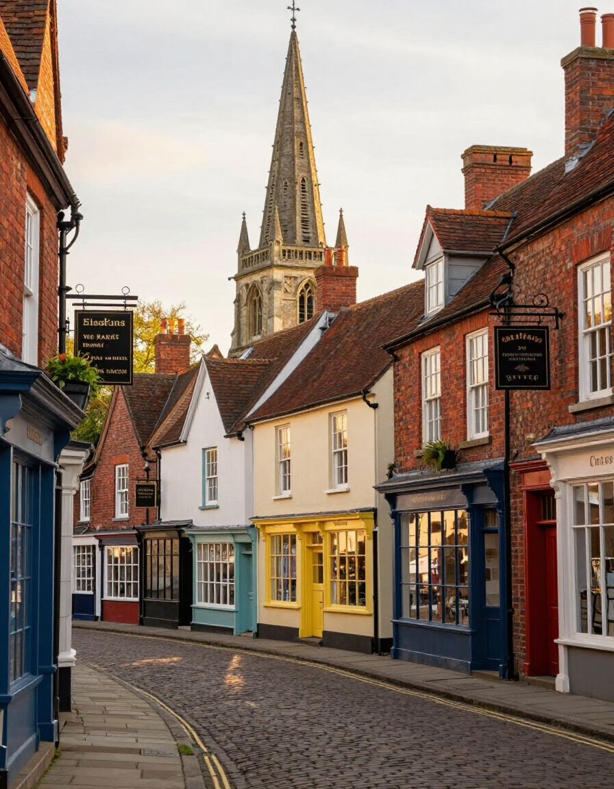 Buckinghamshire market town high street