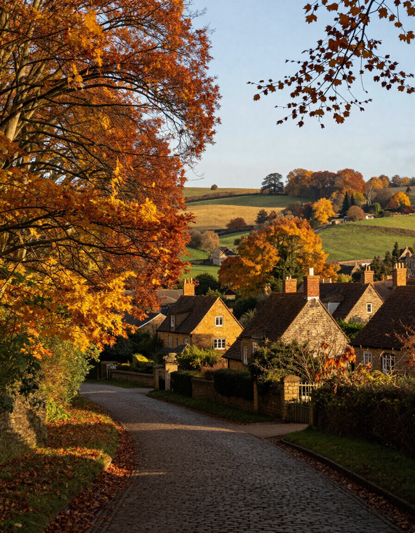 Autumnal Chiltern Hills countryside