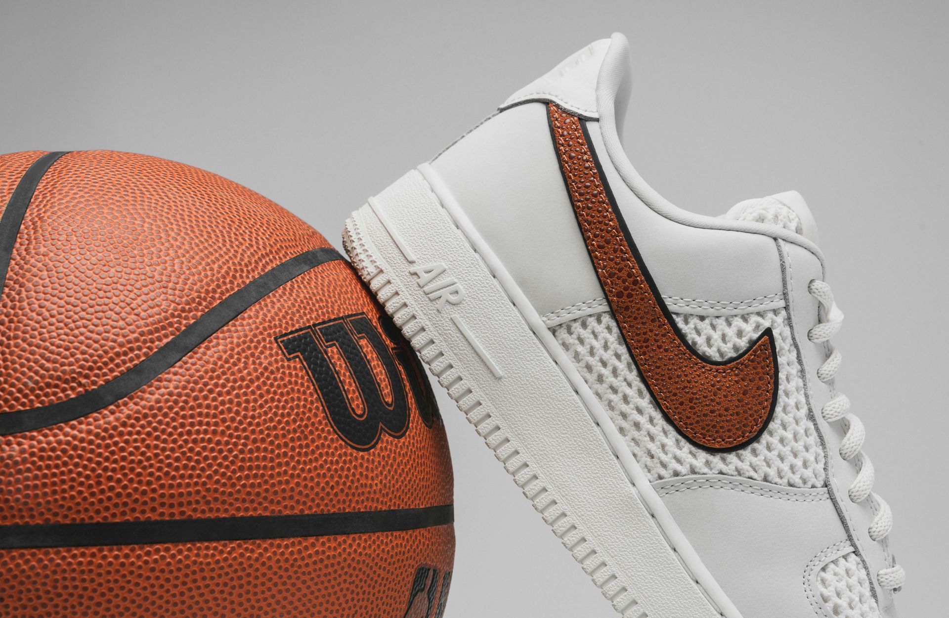 Basketball and matching shoe