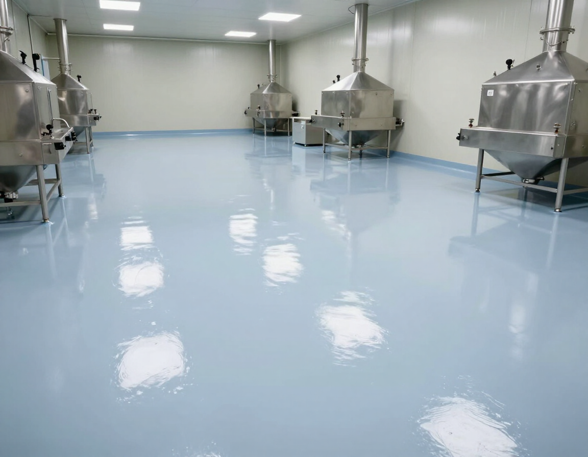 Piso industrial ep&oacute;xico en planta alimenticia