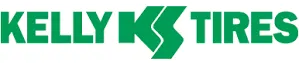 Kelly Tires logo in green with stylized K emblem on white background
