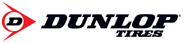 Dunlop Tires logo with red swoosh and black text on a white background