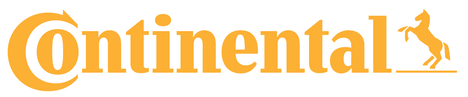 Continental logo in orange, with a horse and rider icon