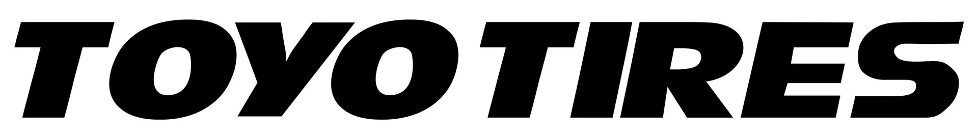 TOYO TIRES logo in bold black text on a white background
