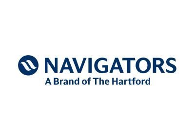 NAVIGATORS logo in blue with “A Brand of The Hartford” tagline on white background