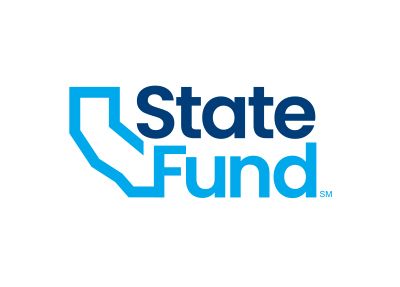 State Fund logo in blue with California outline