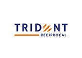 Trident Reciprocal logo in navy blue and orange on a white background