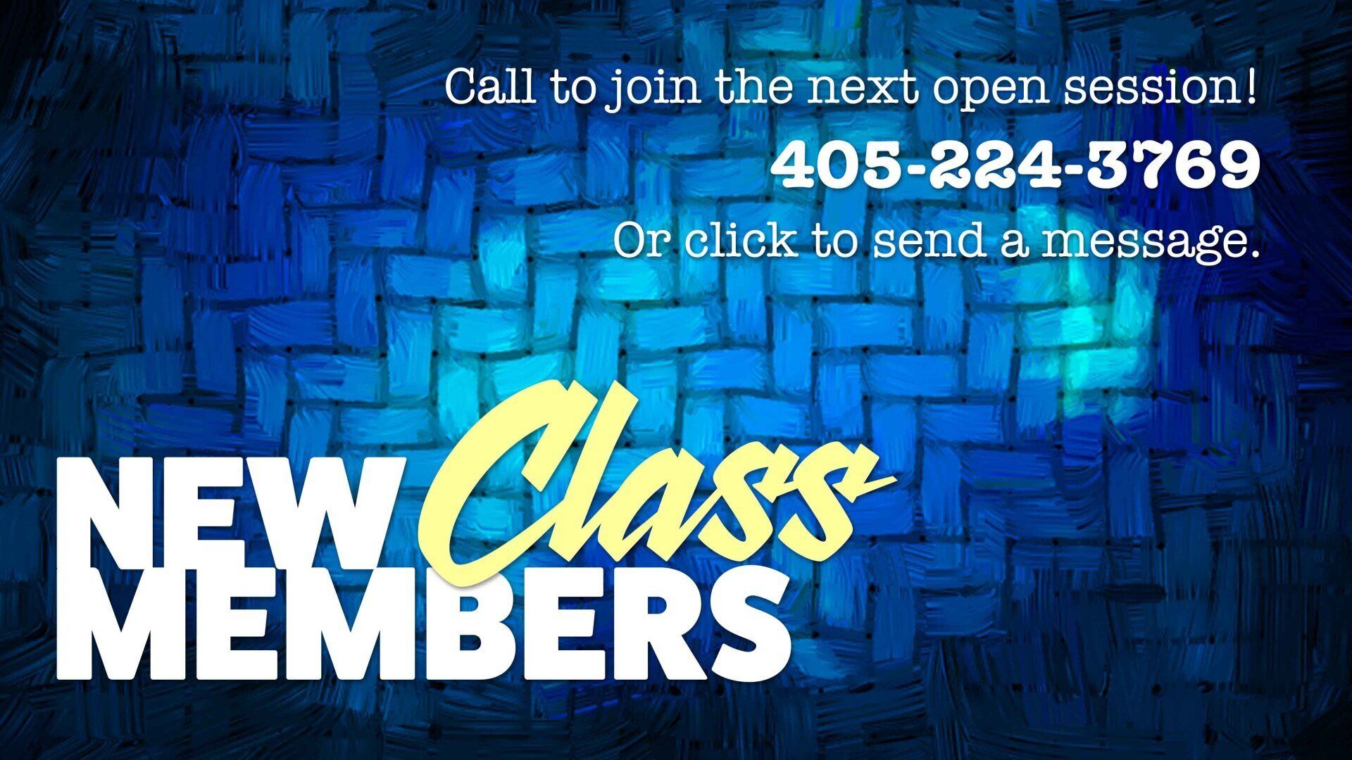 graphic with text: new members class