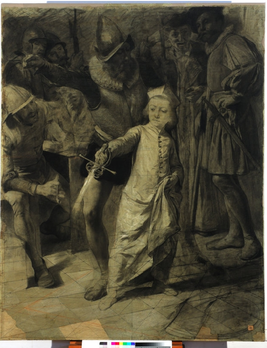 Galleria d’Arte Moderna di Torino Gastaldi A. Cartone preparatorio per il dipinto “Emanuele Filiberto infante” Dopo il restauro