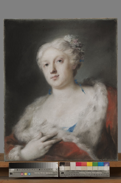 Galleria Sabauda di Torino- Carriera R. “Ritratto della sorella Giovanna”- Pastello su carta - Prima del restauro