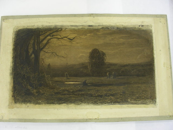 Galleria d’Arte Moderna di Torino Fontanesi A. Autunno Carboncino su carta Prima del restauro