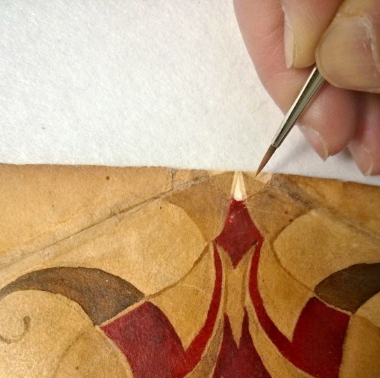 Collezione privata Torino G. Balla Paralume in carta Durante  Reintegrazione cromatica lacuna con acquerello