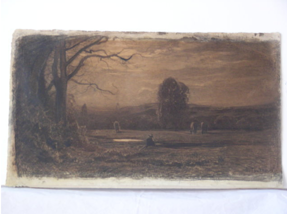 Galleria d’Arte Moderna di Torino Fontanesi A. Autunno Carboncino su carta Dopo il restauro