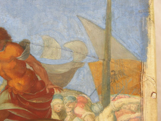 Galleria Sabauda di Torino Dipinto a tempera su pergamena intelaiato Dopo il restauro Visione dello strappo