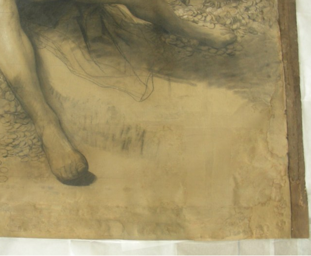 Galleria d’Arte Moderna di Torino Gastaldi A. Cartone preparatorio per il dipinto “Caligola in mezzo all’oro” Reintegrazione cromatica delle lacune con acquerelli Winsor&Newton e carboncino