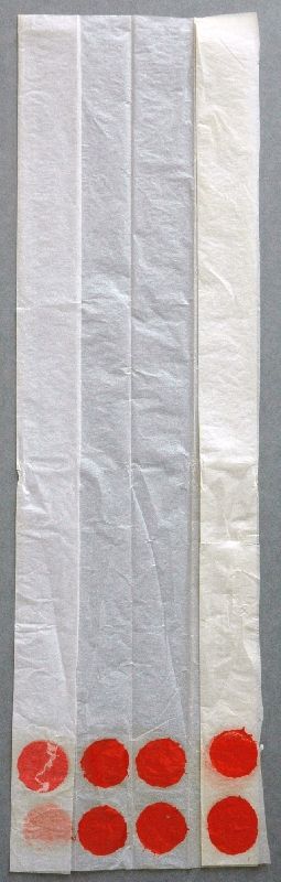 Collezione dell’artista - Castagno L. “Carta piegata”– Smalto su carta velina- Prima del restauro- recto