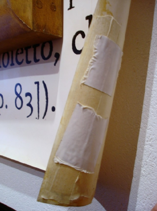 Collezione La Gaia, Busca (CN) Kosuth J. Stampa alla gelatina bromuro d’argento su carta politenata Prima del restauro Scotch presente al verso