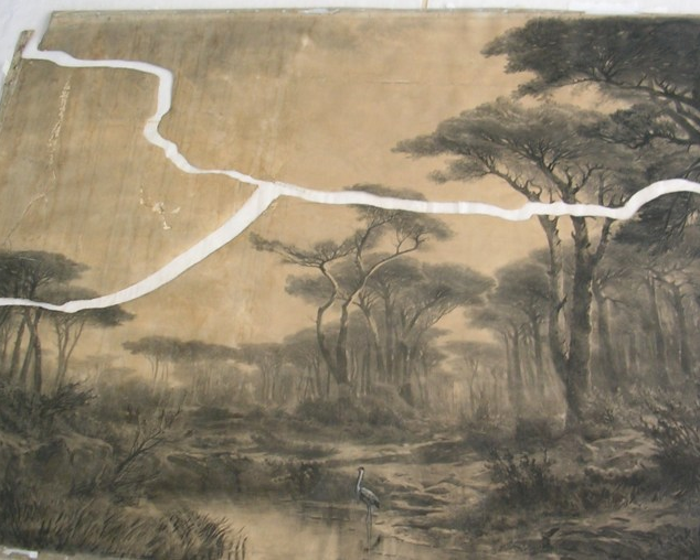 Galleria d’Arte Moderna di Torino Perotti E. La pineta di Ostia Prima del restauro