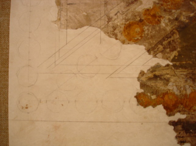 Pontificio Istituto Teutonico di S. Maria dell’Anima, Roma Piano primo Soffitto in carta dipinta intelata Reintegrazione delle lacune con carta occidentale