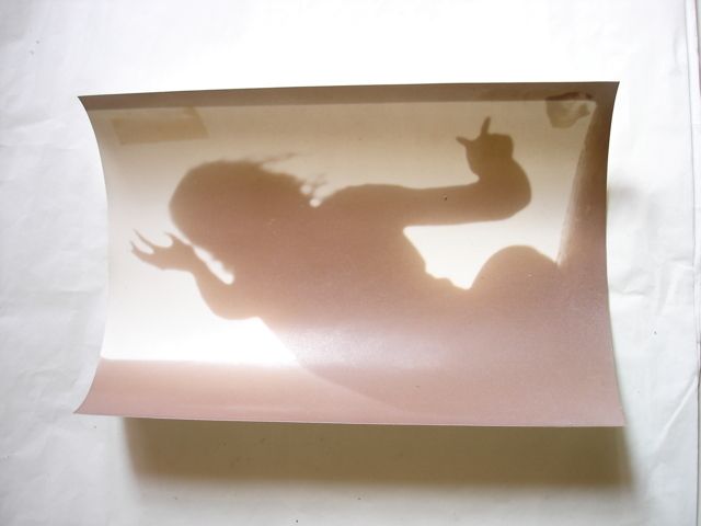 Collezione privata Vito Acconci Stampe cromogene su carta politenata- Prima del restauro Deformazione del supporto Recto