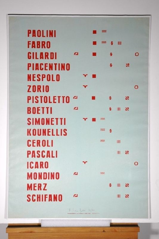 Galleria d’Arte Moderna di Torino Boetti A. Manifesto Stampa tipografica su carta Dopo il restauro