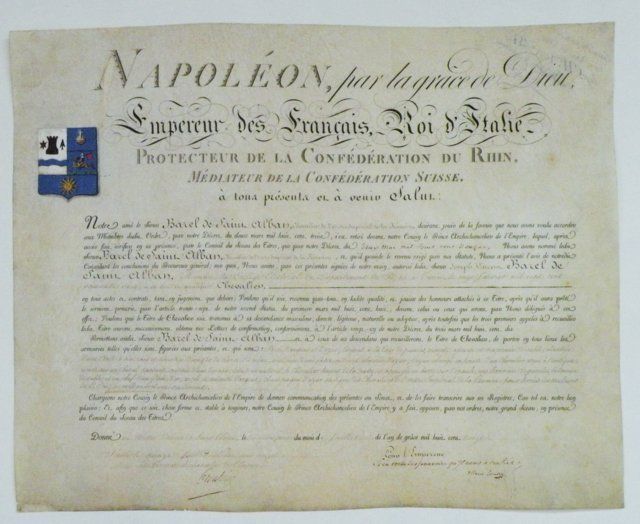 Collezione privata Atto di onorificenza inchiostro e gouache s Recto