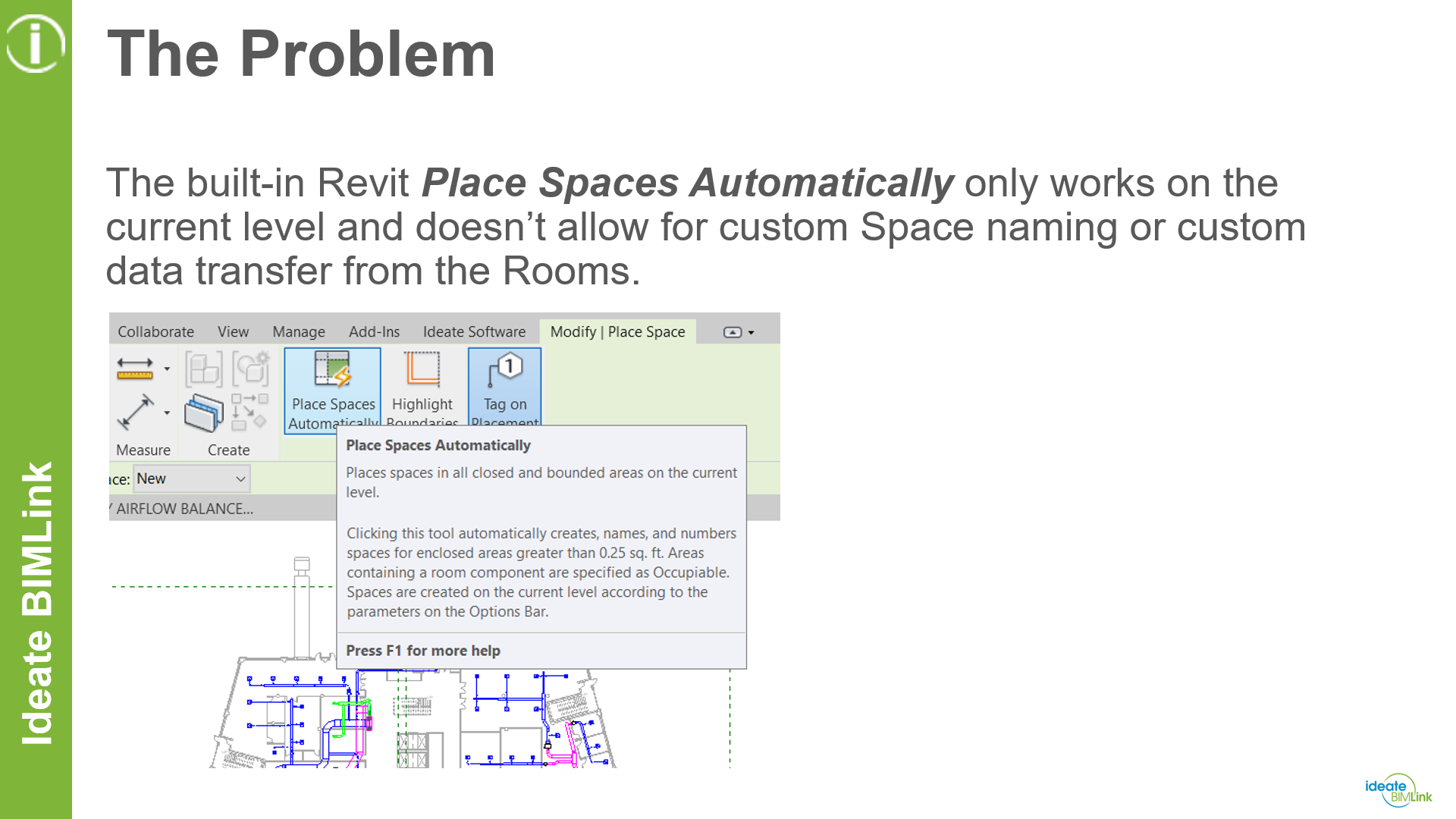 MEP Space Information - The Problem MEP Space Information - The Problem