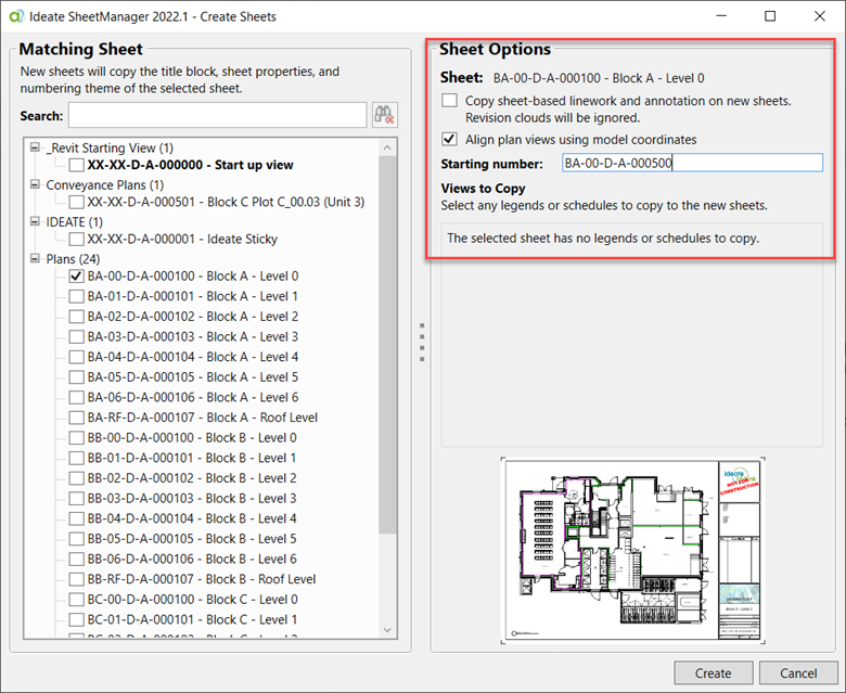Ideate SheetManager screenshot | Revit add-in Ideate SheetManager Add-In for Revit | Templates