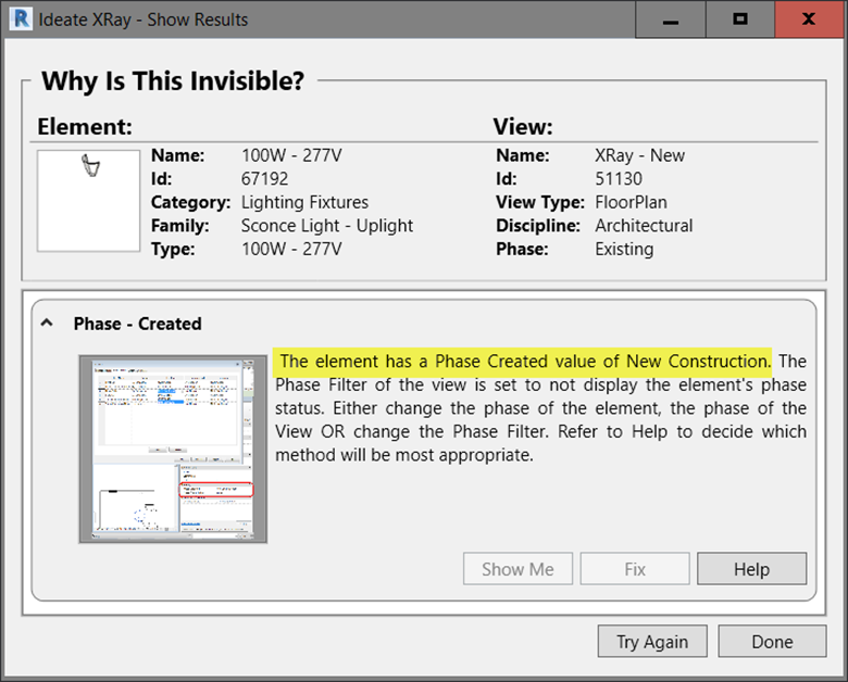 Why is this invisible - Ideate XRay