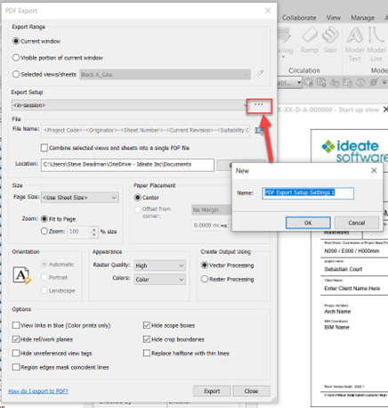 exporting into Revit