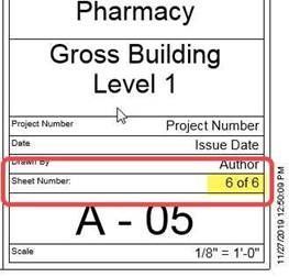 Meet Sheet Numbering Requirements