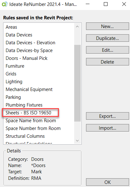 Renaming Sheets to ISO 19650