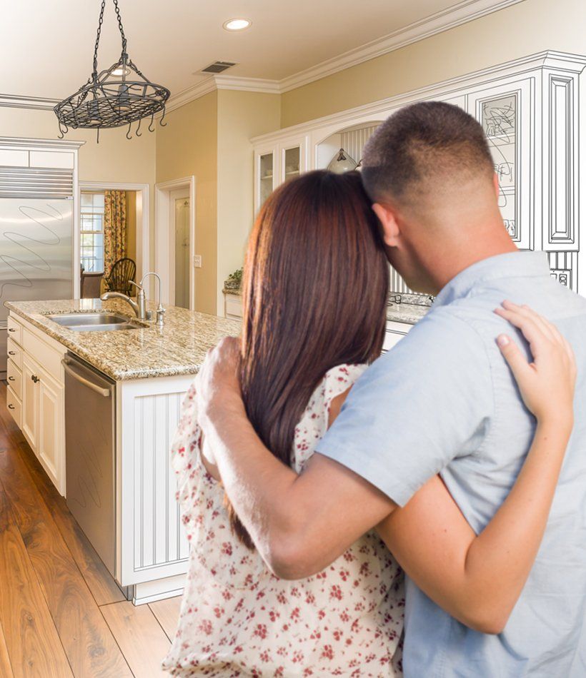 Looking Inside Custom Kitchen and Design Drawing Combination