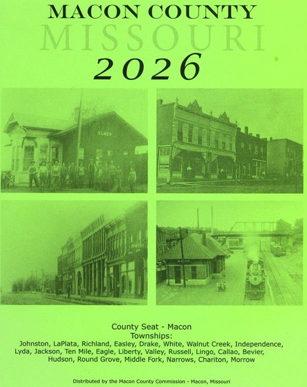 A picture of a book that says ' 2023 macon co missouri plat book ' on it.