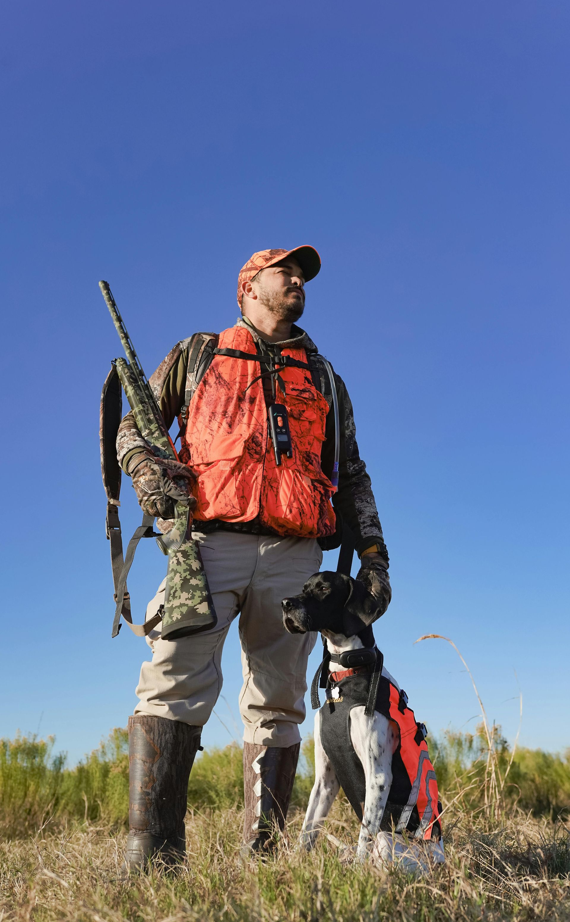 man hunting during deer season in the fall.