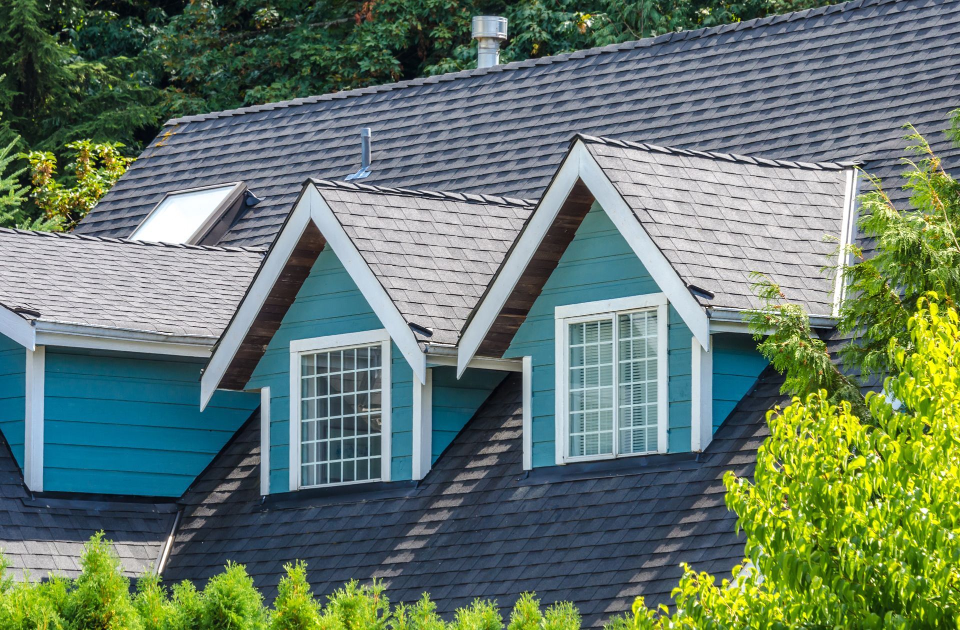 Residential House With New Shingle Roof