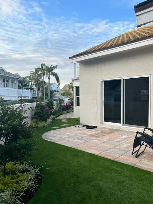 jupiter hardscaping backyard after