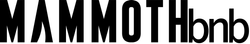 The word mammoth is written in black on a white background