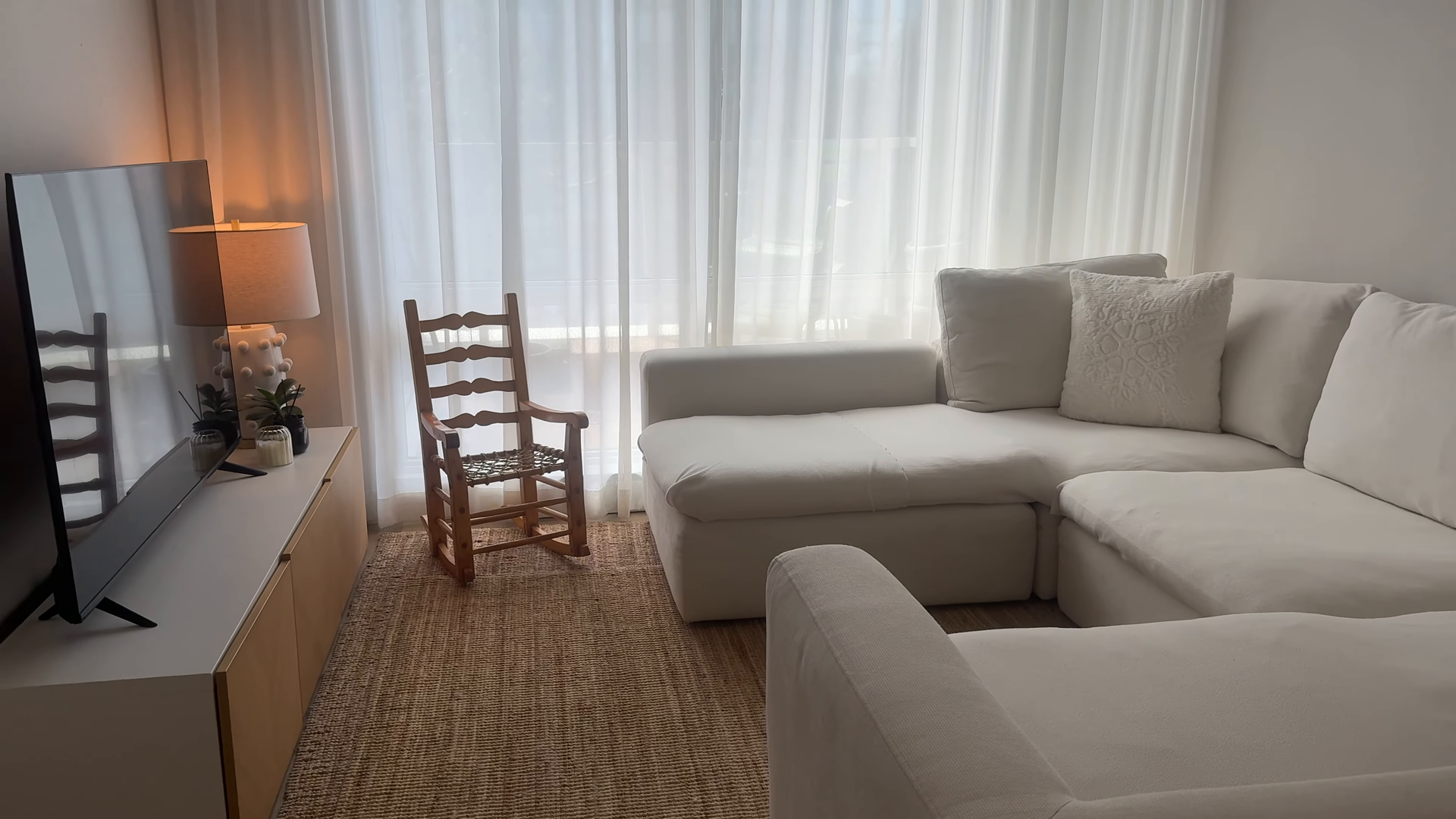 Uniformed professional cleaner with full supplies and equipment in a Washington Heights home NYC