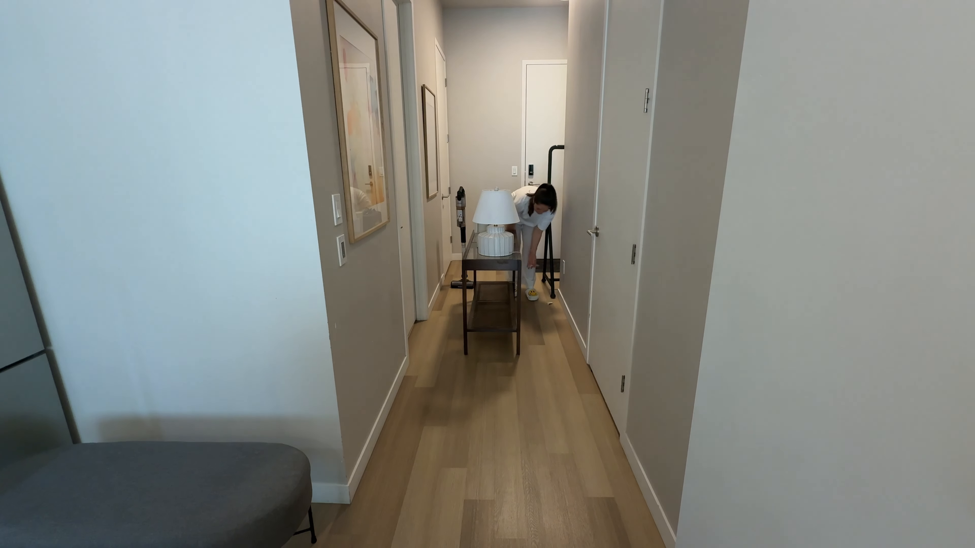 Shining floors after weekly apartment cleaning in Williamsburg Brooklyn NYC